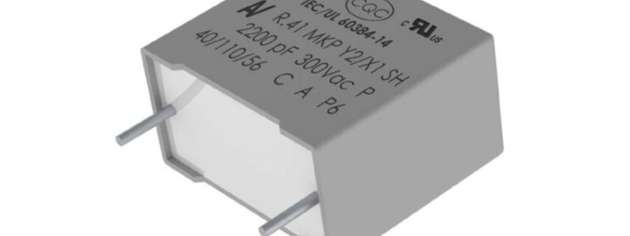 Optimales Preis-Leistungsverhältnis für raue Umgebung: Y2/X1-Folienkondensatoren der R41P-Serie von Kemet bei Rutronik.