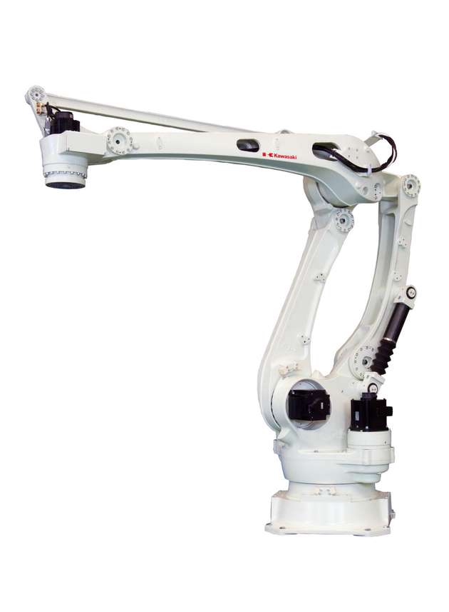 Der energiesparende Roboter Kawasaki CP500 verfügt über eine Traglast von 500 kg.