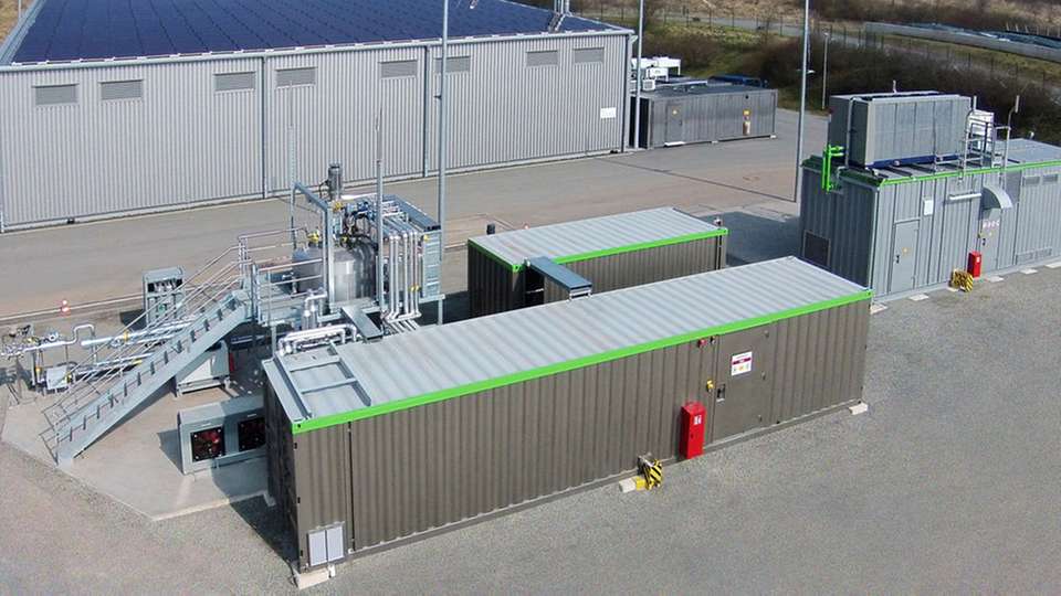 Power-to-Gas-Anlage in Allendorf: Am Stammsitz der Viessmann Group wird mittels biologischem Verfahren aus regenerativem Strom Methan erzeugt und ins öffentliche Erdgasnetz eingespeist.