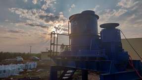 Der neue Biogrinder in der indischen Biogasanlage bei Chandigarh kommt bei der Zerkleinerung von organischen Materialien wie Reisstroh oder Obst- und Gemüseabfällen zum Einsatz.