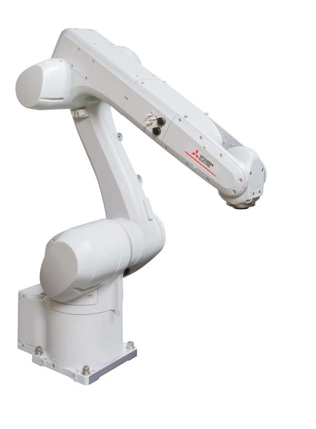 Durch eine Reichweite von über 1,5 m, einem der größten Radien für Roboter seiner Klasse, bietet der Melfa RV-12CRL einen weiten effektiven Arbeitsbereich.