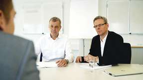 Dr. Georg Pfeifer (links) und Joachim Dittrich von Optima im Interview.