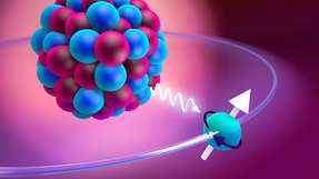 Schematische Darstellung eines wasserstoffartigen Zinn-Ions