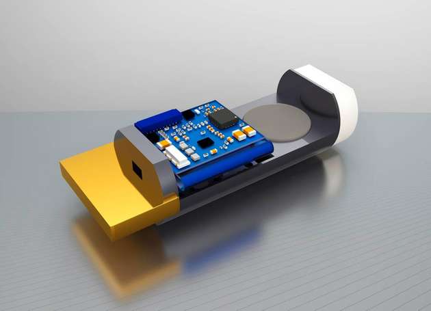 Ein Beispiel eines plastoSENS-Sensors für das Projekt Digitale Freiform Multisensorik.
