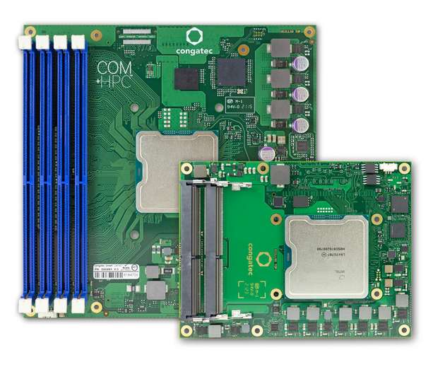 Die COM-HPC Server Size D Module sowie auch Module nach dem etablierten COM Express Type 7 Standards werden mit 5 verschiedenen Intel Xeon D 17xx LCC Prozessoren mit wahlweise vier bis zehn Kernen ausgeliefert. Während das conga-B7Xl COM Express Server-on-Module bis zu 128 GB DDR4 2666 MT/s RAM über bis zu vier SODIMM-Sockel unterstützt, bietet das conga-HPC/SILL COM-HPC Server Size D Modul 4 DIMM-Sockel für bis zu 256 GB 2933 MT/s schnellen DDR4 RAM beziehungsweise 128 GB bei ECC UDIMM Ram. Beide Modulfamilien bieten 16x PCIe Gen 4 und 16x PCIe Gen 3 Lanes. Für schnelle Netzwerke bringen sie bis zu 50 GbE-Durchsatz und TSN TCC-Unterstützung über 2,5 Gbit/s Ethernet bei einer Prozessorleistung von 40 bis 67 W.