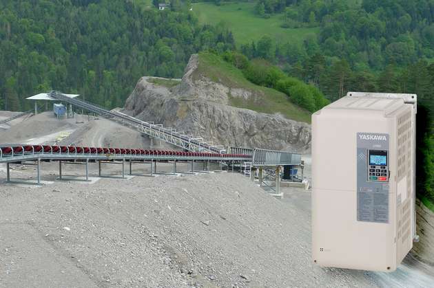 Wenn Gesteinsmaterialien bergab transportiert werden, entsteht eine gewaltige Menge an Bremsenergie, die mit dem U1000 ins Netz rückgespeist wird.