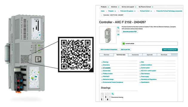 Digitale Identifikation: Der QR-Code auf einem Produkt ermöglicht den sofortigen Zugriff auf dessen aktuelle Daten und Dokumente.