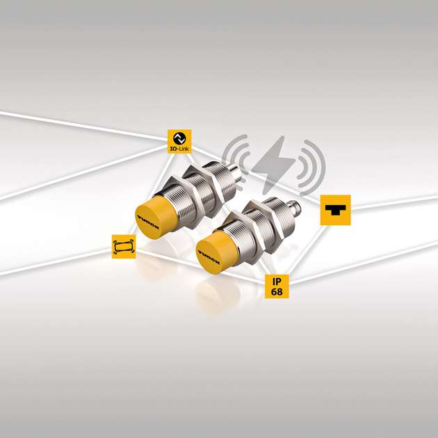 Turcks robuste IO-Link- Koppler widerstehen hohen Schockbelastungen und übertragen 18 W Leistung über eine Luftschnittstelle von 7 mm.
