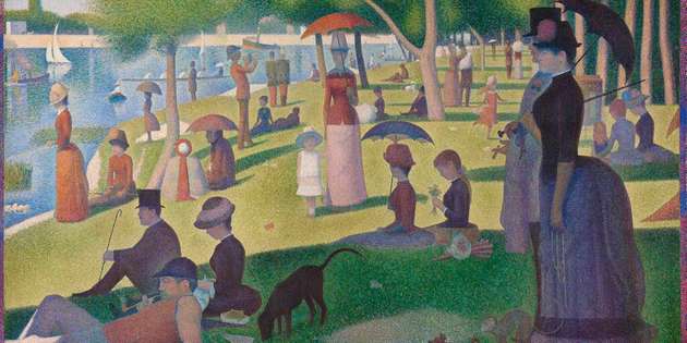„Ein Sonntagnachmittag auf der Insel La Grande Jatte“ von Georges Seurat (1859-​1891) inspirierte den Quanten-​Pointillismus der ETH-​Forschenden.