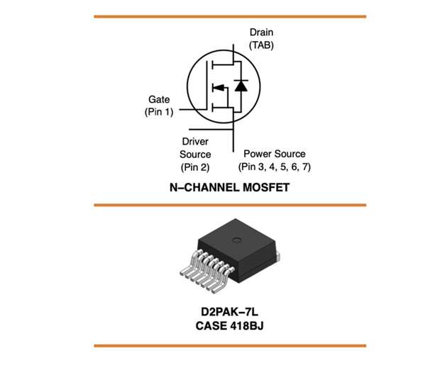 Der NTBG028N170M1 von Onsemi bietet einen UDSS-Wert von 1700 V im kleinen D2PAK-Gehäuse.