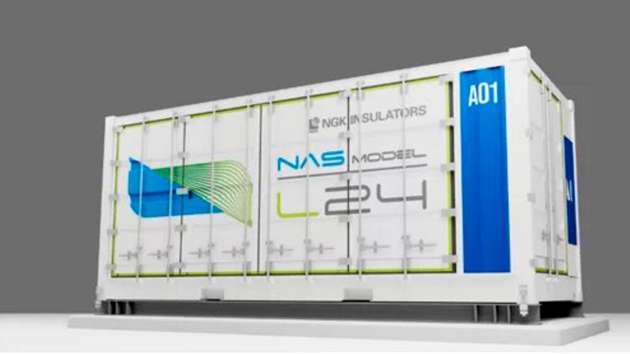 Außenbild vom NAS Modell L24 von BASF Stationary Energy Storage und NGK Insulators.