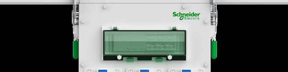 2.l-Line Track von Schneider Electric. Das neue Schienenverteilersystem besteht aus hochleitfähigen Kupferleitern.