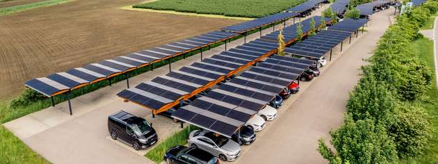 Das Unternehmen Winterhalter aber auch die Angestellten profitieren von dem Photovoltaik-Projekt mit den PV-Carports von Sopago.