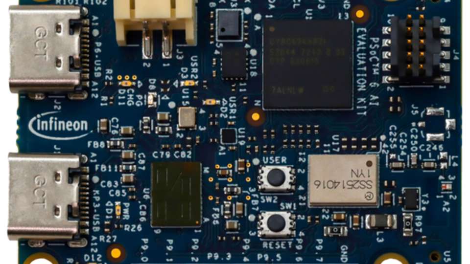 Das PSoC 6-KI- Evaluierungskit von Infineon Technologies