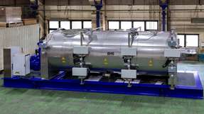 Hochtemperaturprozesse energieeffizient umsetzen – mit Kontakttrocknern Großer BHS Hochtemperaturtrockner in horizontaler Bauweise vom Typ HTC-T.