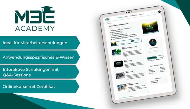 Wissen verschafft den entscheidenden Vorsprung. Die neue M3E Academy bietet anwendungsrelevantes Wissen mit Zertifizierung im Rahmen praktischer, flexibler Online-Kurse!