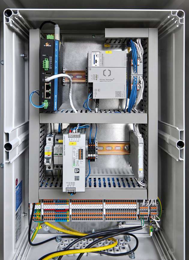 Die Schaltschranklösung Smart City  Box-Environmental Control dient zur  Aufnahme von Umweltmessdaten über das integrierte LoRaWAN-Gateway.