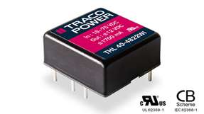 40-Watt-DC/DC-Wandler im kompakten 25,4-mm-Format Die THL-40WI-Serie von Traco Power bietet kompakte 40-Watt-DC/DC-Wandler mit hohem Wirkungsgrad, weitem Eingangsspannungsbereich und umfassenden Schutzfunktionen.