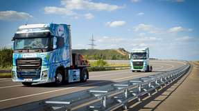 Betriebskosten von Wasserstoff- und Elektro-Lkw im Praxistest Thema einer aktuellen Studie sind Brennstoffzellen-Lkw, wie die Prototypen aus dem Forschungsprojekt „SeLv“.