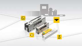 Eintrittskarte für Zone 2: Die Schutzgehäuse und die IMC-Signalwandler machen Turcks I/O-Portfolio fit für den Ex-Bereich.