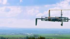 Keine Simulation, sondern echte Aufnahmen eines Testflugs von Amazon Prime Air.