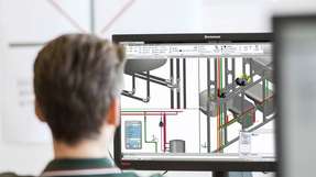 Die fotorealistische Darstellung in der Planungssoftware Viptool Engineering hilft bei der visuellen Kollisionsprüfung genauso wie beim Gespräch mit dem Bauherren, der sich im wahrsten Sinne des Wortes ein konkreteres Bild von den künftigen Installationen machen kann.