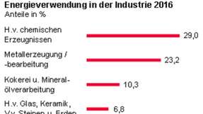 Energieverwendung in der Industrie 2016